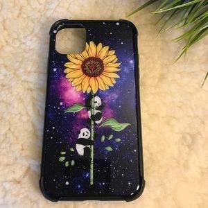 iPhone 11 Case Sunflower Panda Nebulae Night Sky